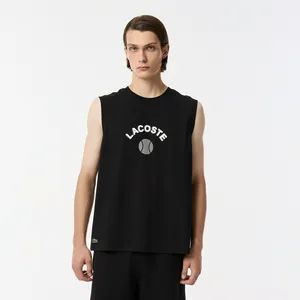 Мужская топ Lacoste из хлопка, черный, арт. TH0520