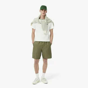 Мужские шорты Lacoste из смеси льна и вискозы, хаки, арт. GH9121