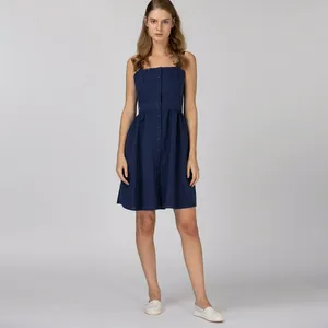 Женское платье Lacoste на бретельках, синий, арт. EF0116