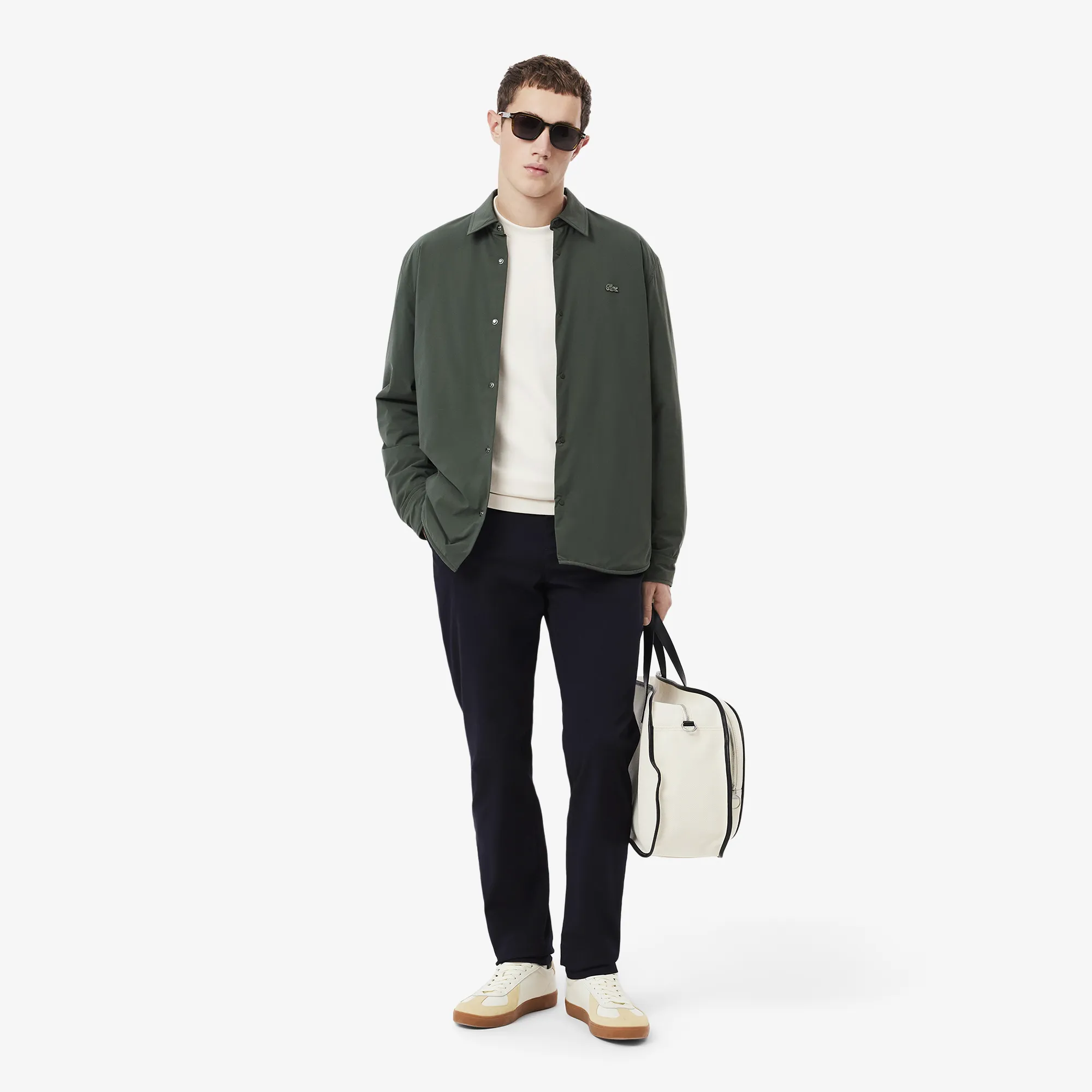 Мужские брюки-чинос Lacoste из эластичного хлопка, синий, арт. hh3463