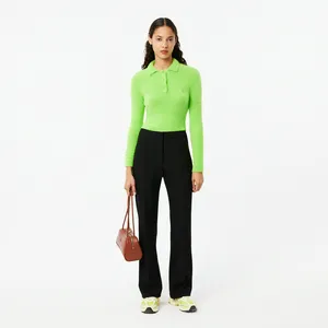 Женские брюки с высокой талией Lacoste, черный, арт. HF1941