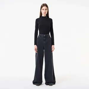 Женские прямые джинсы Lacoste с высокой талией, серый, арт. HF2568