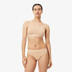 Женский топ Lacoste из органического хлопка, бежевый, арт. IF8166