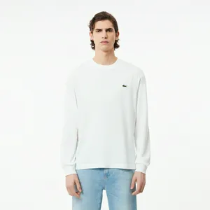 Мужской лонгслив Lacoste из хлопка, белый, арт. TH7307