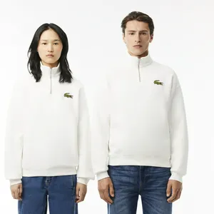Толстовка Lacoste Unisex с молнией и высоким воротом, белый, арт. SH2748