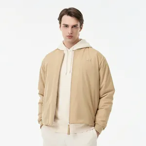 Мужская стеганая водоотталкивающая куртка-бомбер Lacoste, бежевый, арт. BH8904