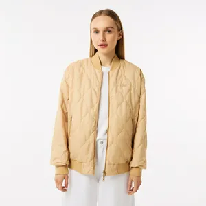 Женская стёганая двухсторонняя куртка Lacoste, бежевый, арт. BF0403