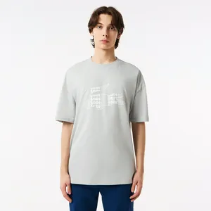 Мужская хлопковая футболка Lacoste, серый, арт. TH0415