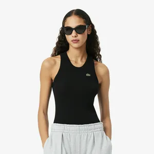 Женская облегающая хлопковая майка Lacoste, черный, арт. TF5388