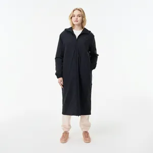 Женская длинная парка Lacoste с капюшоном, черный, арт. BF0506R