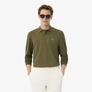 Мужское поло Lacoste L.12.21 Classic Fit с длинным рукавом, хаки, арт. L1312