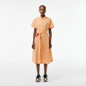 Женское платье Lacoste с поясом, оранжевый, арт. EF7923