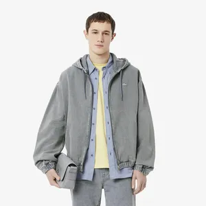 Мужская джинсовая куртка Lacoste из органического хлопка, серый, арт. BH0801