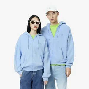 Толстовка Lacoste Loose Fit Unisex с эффектом стирки, голубой, арт. SH2830
