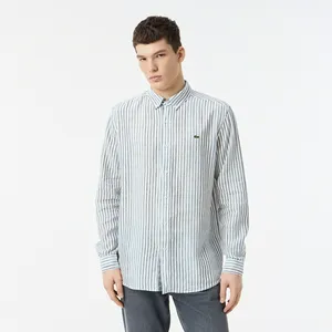 Мужская рубашка Lacoste из льна, синий, арт. CH0521