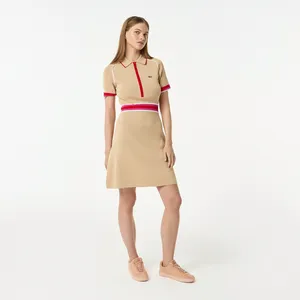 Женское платье Lacoste из вискозы, бежевый, арт. EF0507