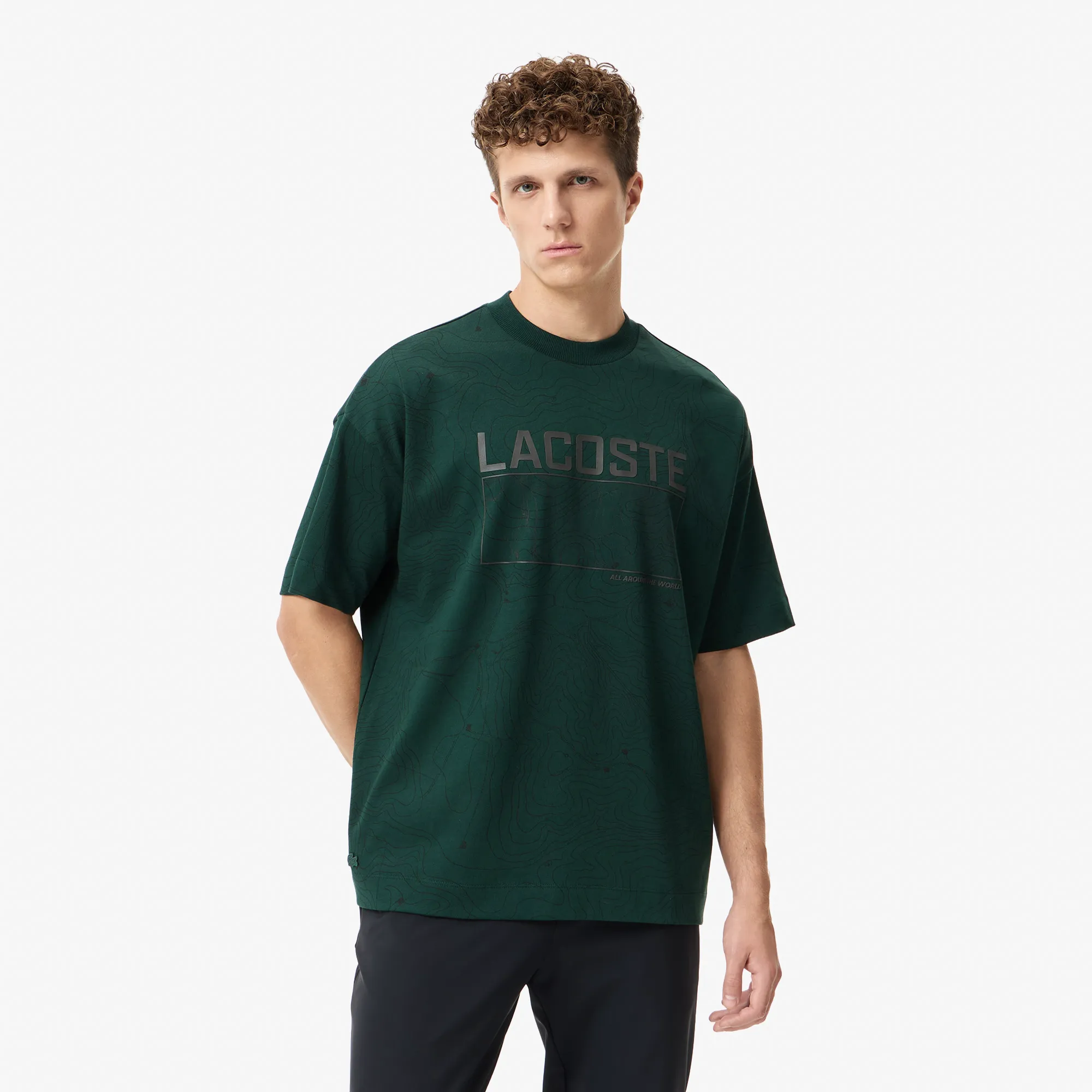 Мужская футболка Lacoste OVERSIZE FIT, зеленый, арт. th2611r