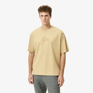 Мужская футболка Lacoste OVERSIZE FIT из органического хлопка, бежевый, арт. TH2610