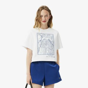 Женская хлопковая футболка Lacoste