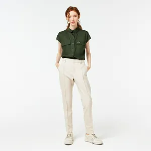 Женские брюки Lacoste Slim Fit с боковыми карманами, белый, арт. hf0212r