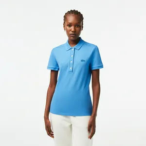 Женское поло Lacoste Slim Fit из эластичного хлопка, голубой, арт. pf5462