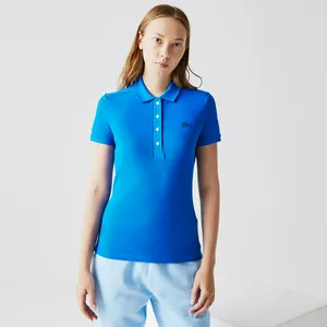 Женское поло Lacoste Slim Fit из эластичного хлопка, синий, арт. 11290