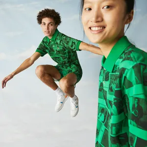 Поло Lacoste Unisex LIVE x Polaroid, зеленый, арт. PH2182