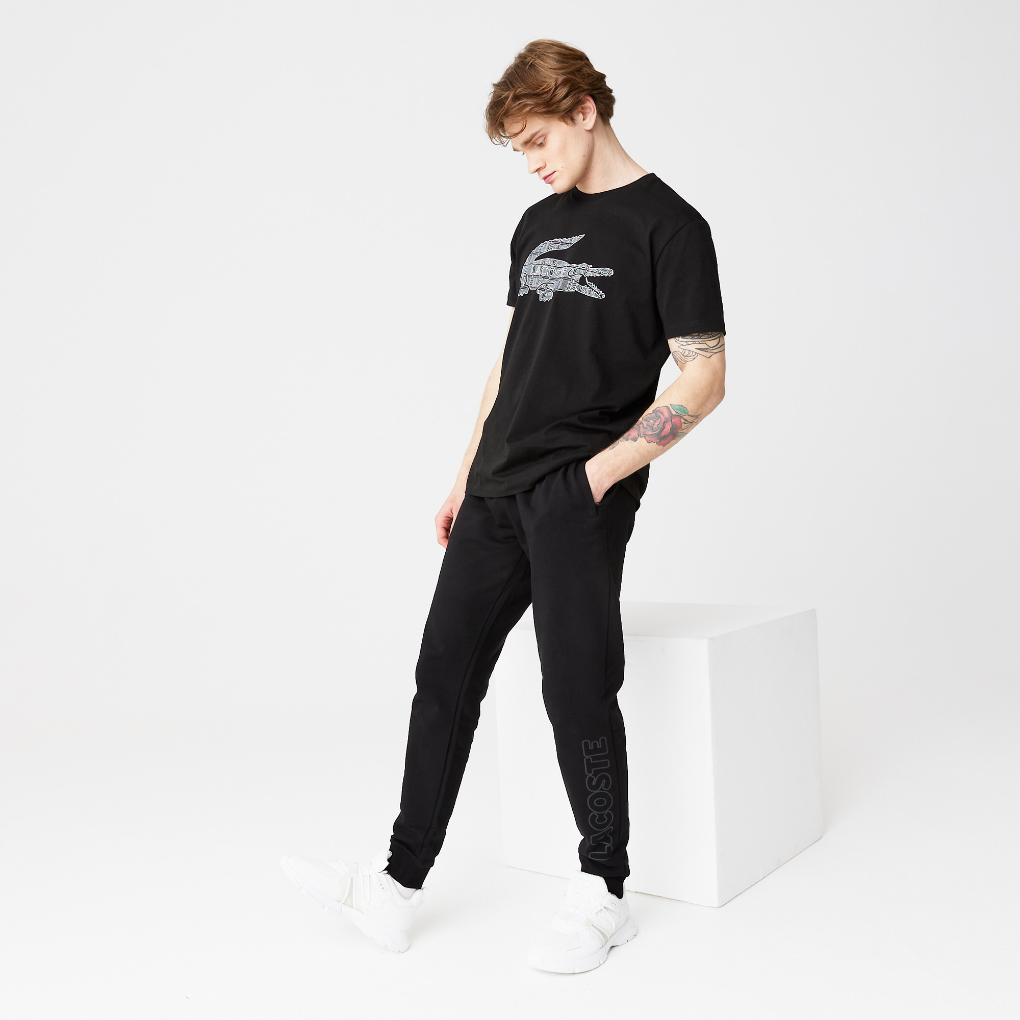 Мужские спортивные брюки Lacoste Slim Fit, черный, арт. xh0316