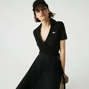 Женское поло Lacoste L!VE Slim Fit, черный, арт. 11395