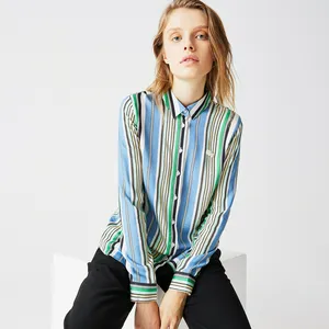 Женская рубашка Lacoste в полоску, разноцветный, арт. cf0125