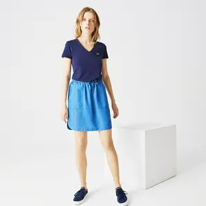 Женская юбка Lacoste с карманами, голубой, арт. JF0903