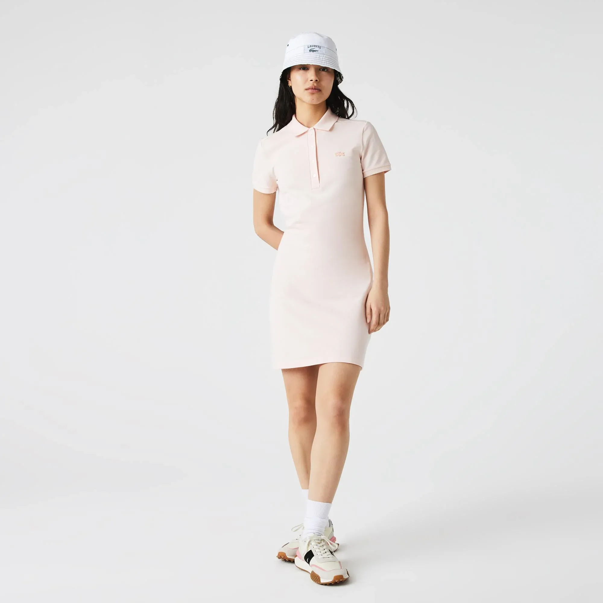 Женское платье-поло Lacoste Slim Fit, розовый, арт. 11469