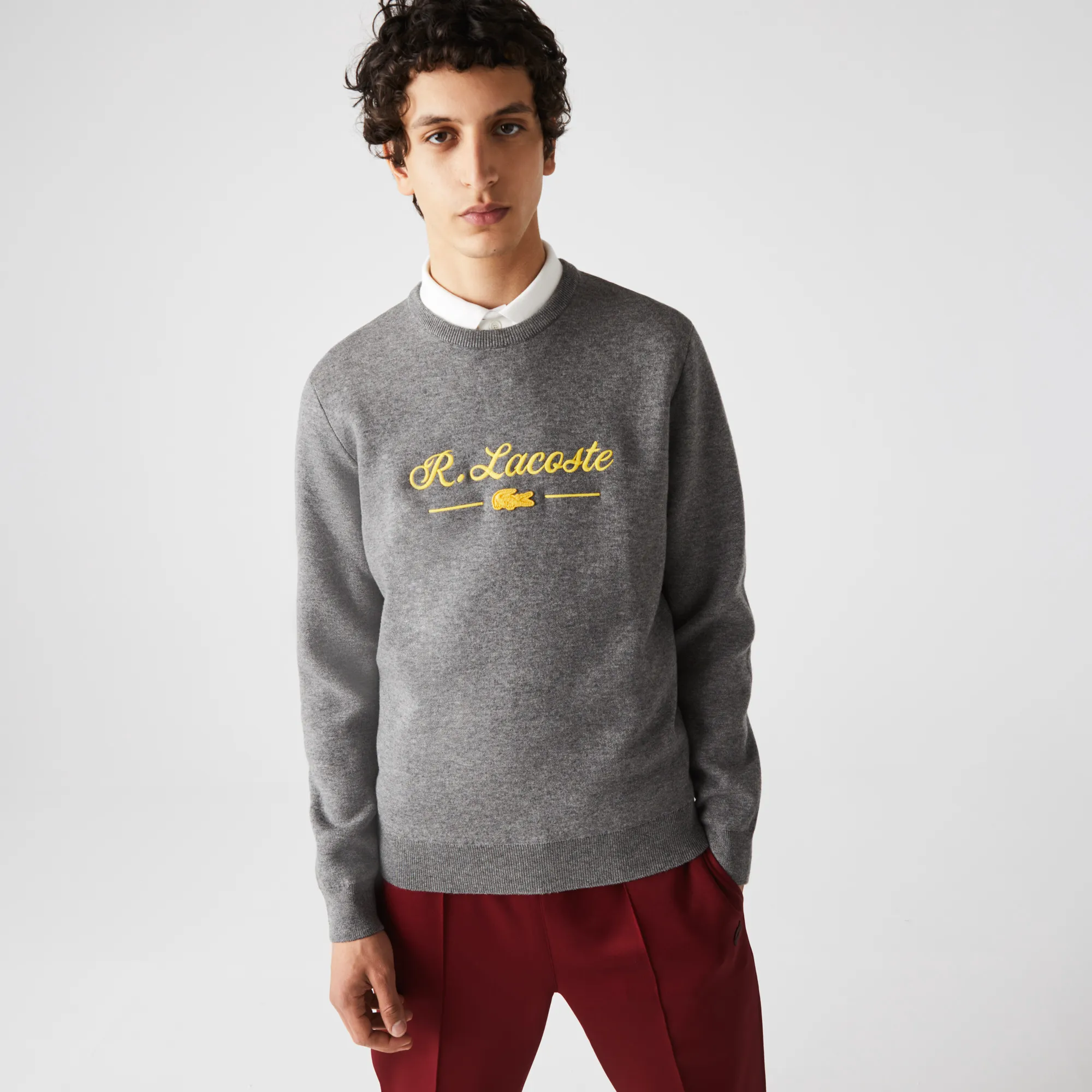 Мужской свитер Lacoste из смеси шерсти и хлопка, не указан, арт. 11499