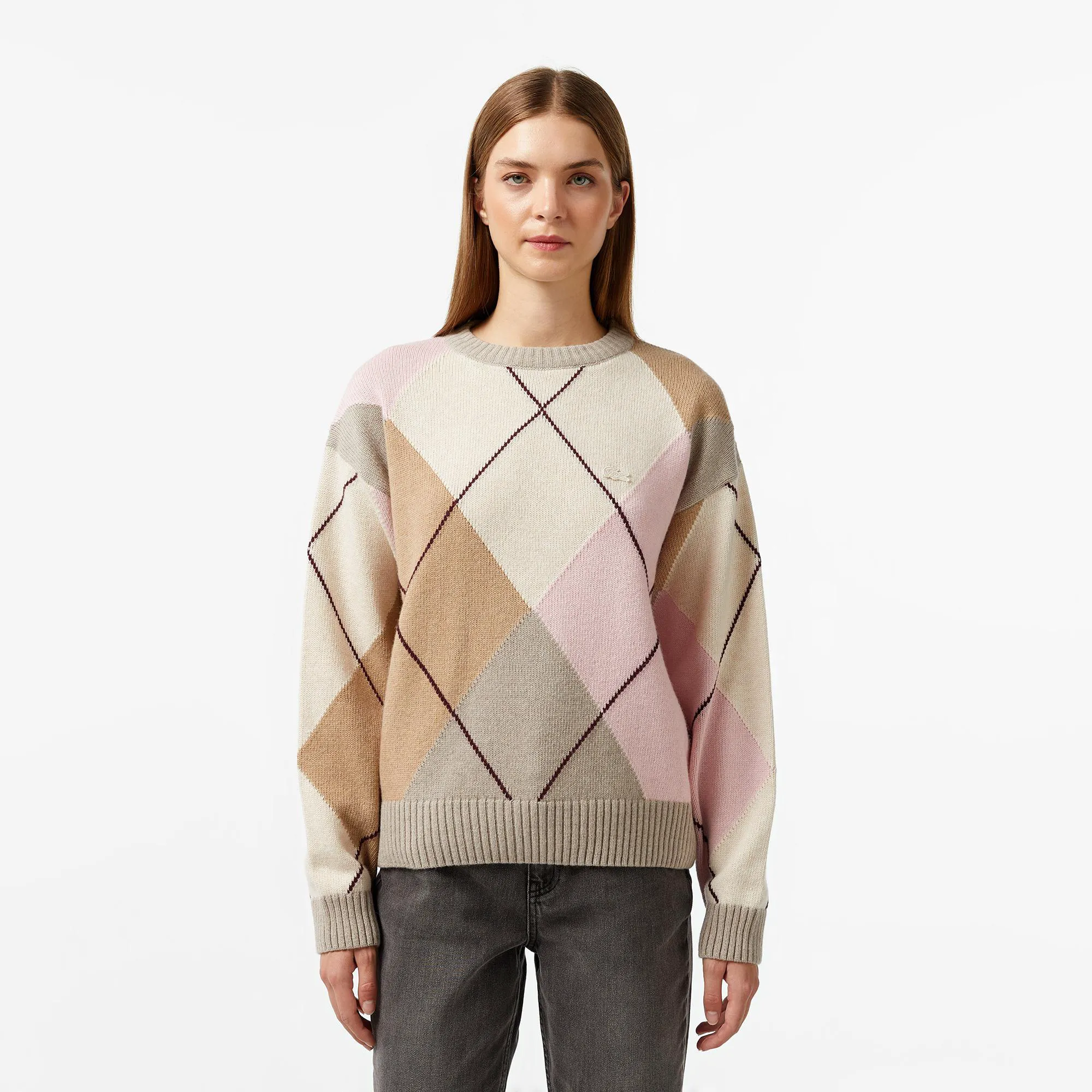 Женский свитер Lacoste Relaxed Fit, розовый, арт. af2511