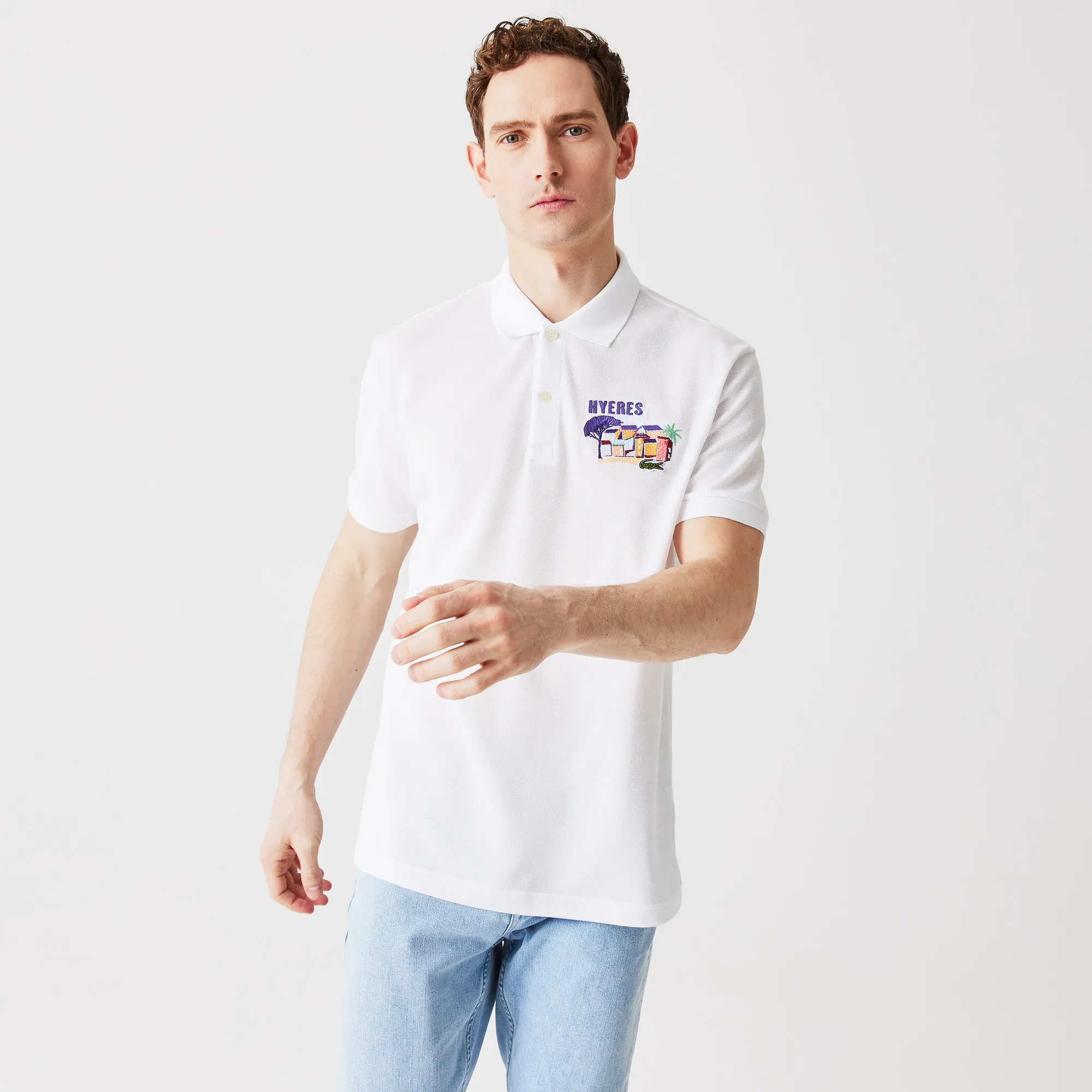 Мужское поло Lacoste Regular Fit, белый, арт. ph1868