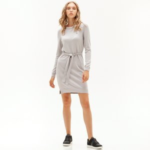 Женское платье Lacoste с круглым вырезом и длинными рукавами, серый, арт. ef0048