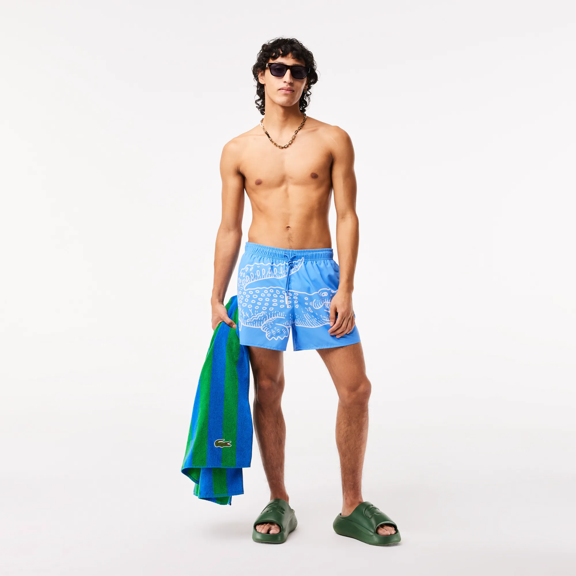 Мужские купальные шорты Lacoste, голубой, арт. 11899