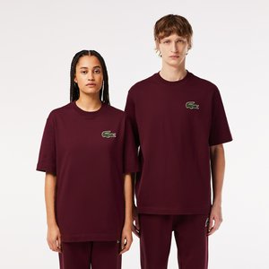 Футболка Lacoste OVERSIZED Unisex из органического хлопка, бордовый, арт. TH0062