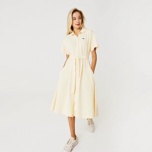 Женское платье Lacoste с поясом, желтый, арт. ef7923
