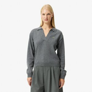 Женский шерстяной свитер Lacoste, серый, арт. af2638
