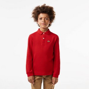 Детское поло Lacoste Regular Fit из хлопка пике, красный, арт. pj8915