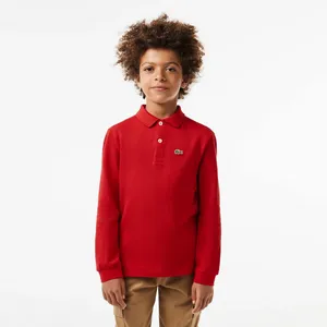 Детское поло Lacoste Regular Fit из хлопка пике, красный, арт. pj8915