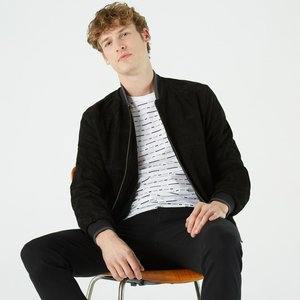 Мужская кожаная куртка Lacoste, черный, арт. BH0230