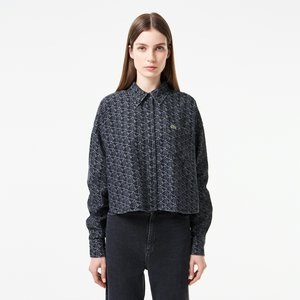 Короткая джинсовая рубашка Lacoste Regular Fit, серый, арт. CF2506