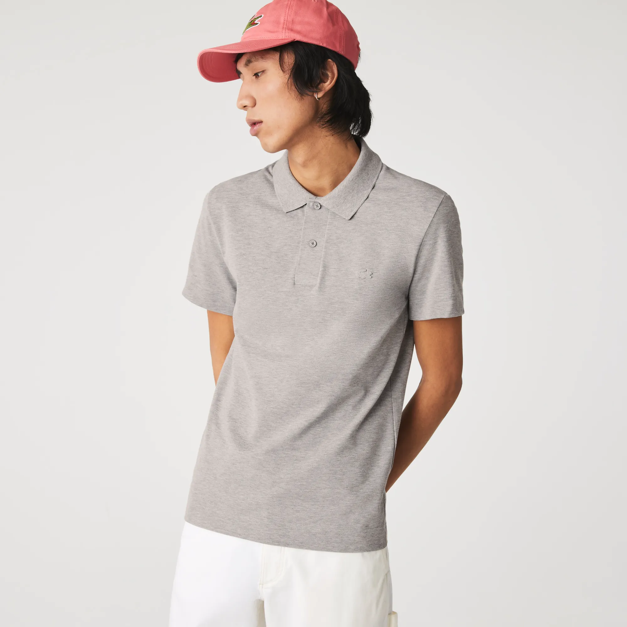 Поло Lacoste Slim Fit из органического хлопка, серый, арт. PH1909