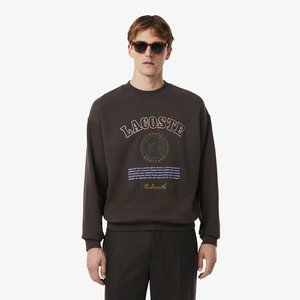 Хлопковый свитшот Lacoste, коричневый, арт. sh5888
