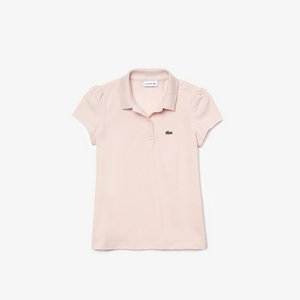 Детское поло Lacoste из хлопка Pique, розовый, арт. pj3594
