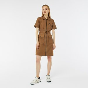 Платье Lacoste Regular Fit на молнии, коричневый, арт. EF2405