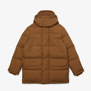 Мужской пуховик Lacoste с капюшоном, бежевый, арт. BH1960