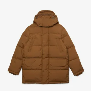 Мужской пуховик Lacoste с капюшоном, бежевый, арт. BH1960